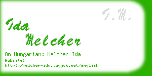 ida melcher business card